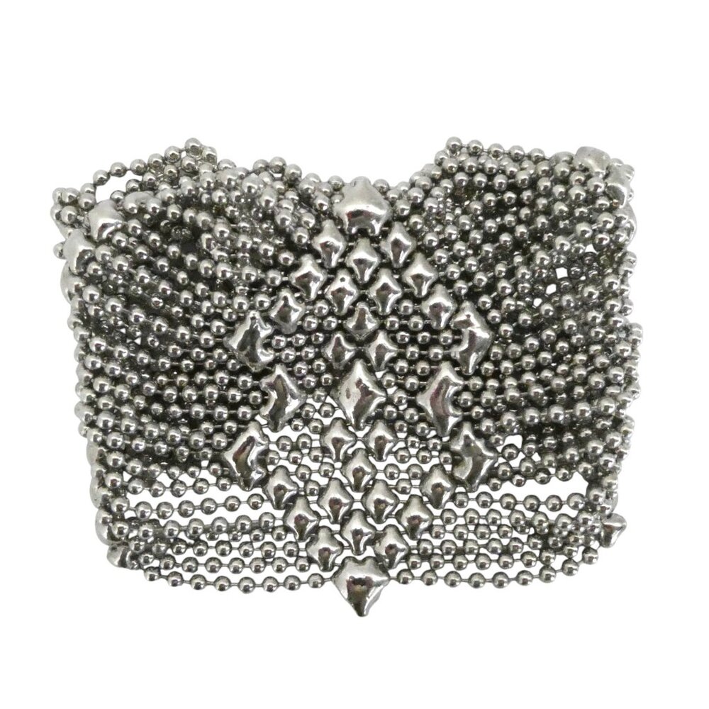 SERGIO GUTIERREZ Liquid metal chain mail cuff bracelet